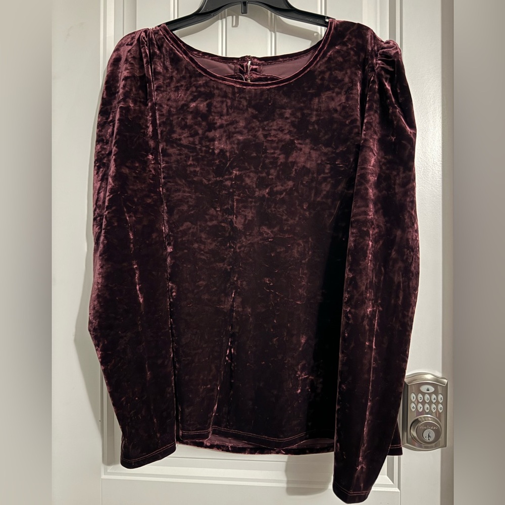 Beautiful Wrangler Retro size XXL purple crushed velvet long sleeve shirt